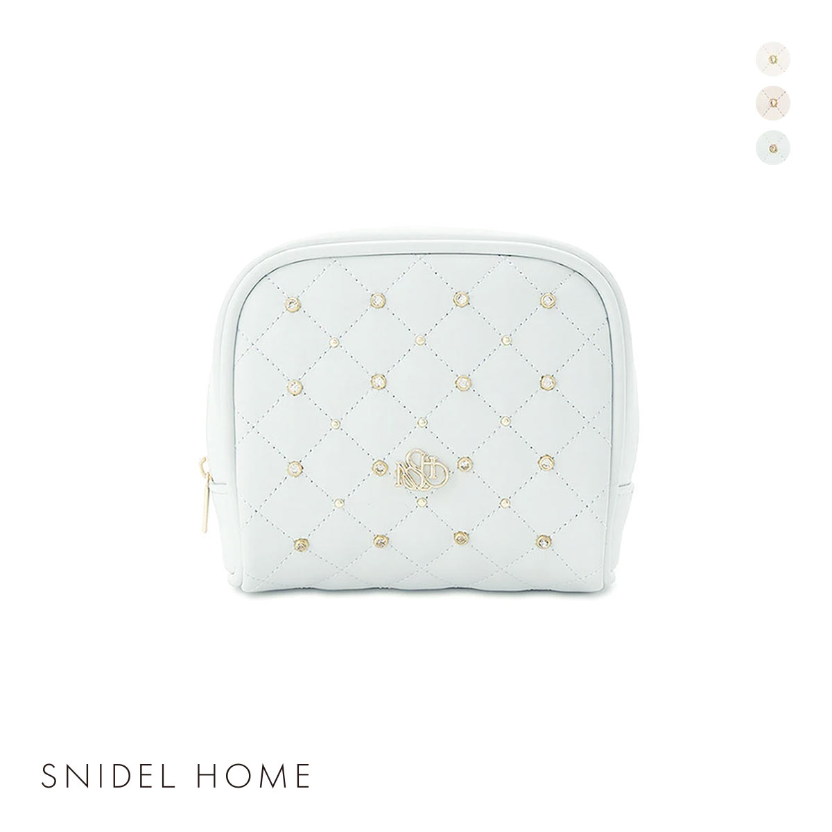 スナイデルホーム ビジューキルティングポーチ SNIDEL HOME(BU-ブルー-Free)