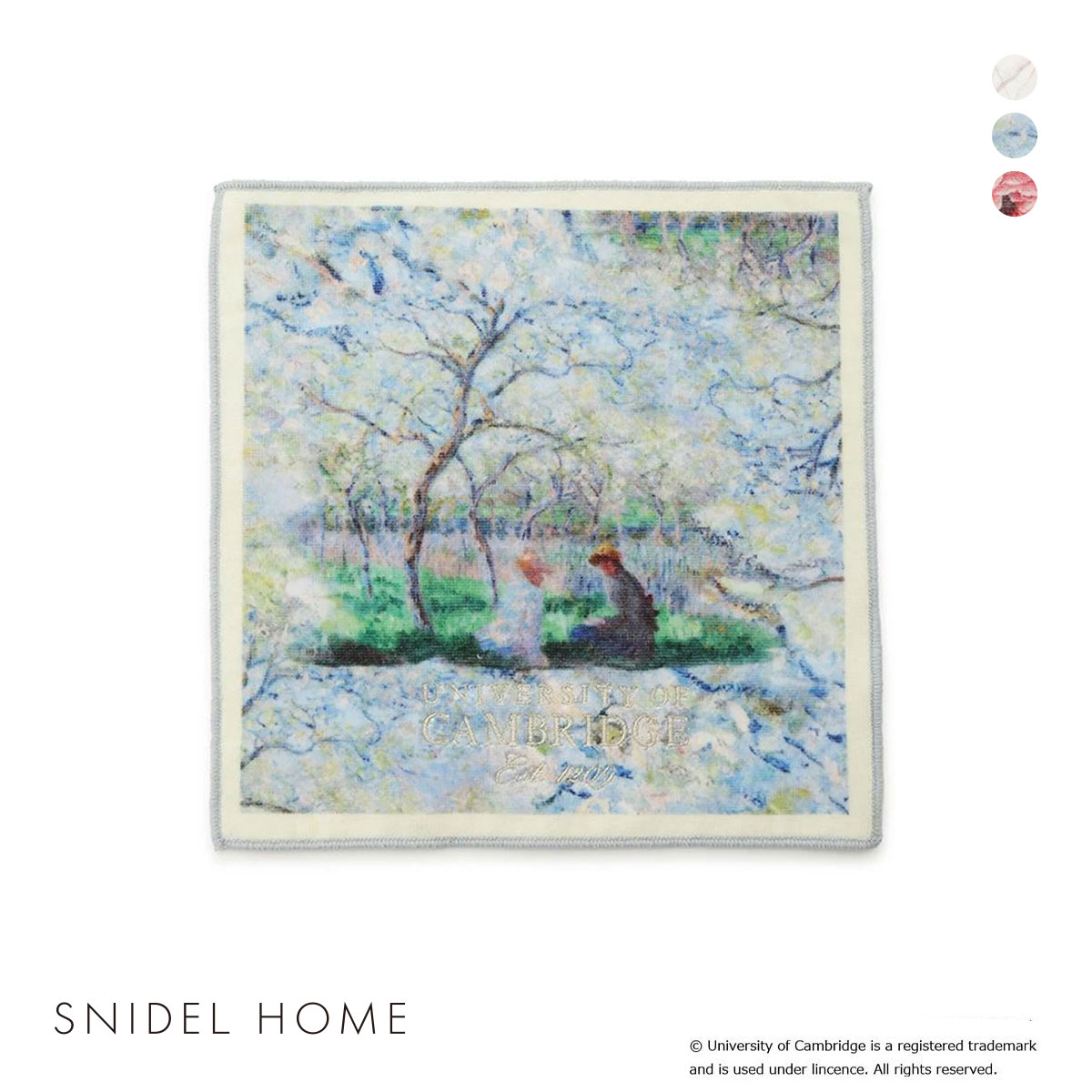 スナイデルホーム UnivofCambridge ハンドタオル SNIDEL HOME ケンブリッジ大学(LBU-薄ブルー-Free)