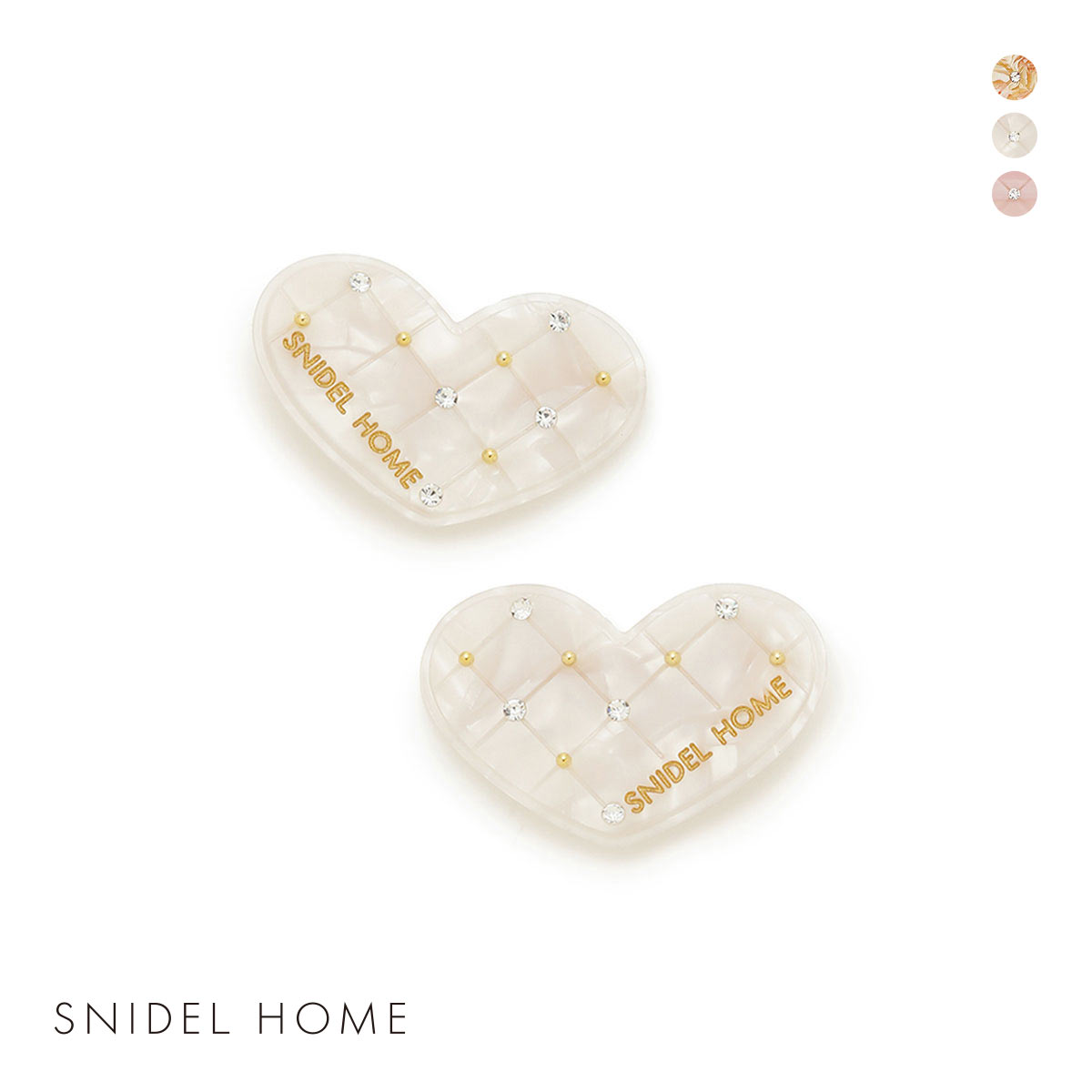 スナイデルホーム ハートヘアクリップ SNIDEL HOME(IV-アイボリー-Free)