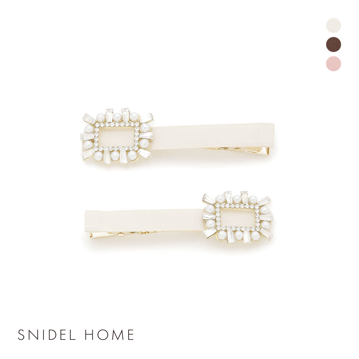 スナイデルホーム ビジューヘアクリップ SNIDEL HOME(IV-アイボリー-Free)