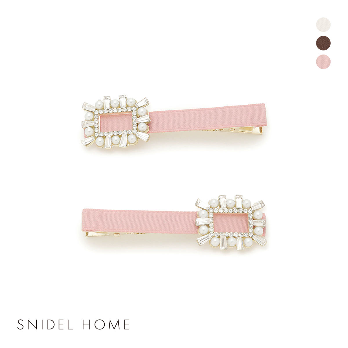 スナイデルホーム ビジューヘアクリップ SNIDEL HOME(PI-ピンク-Free)