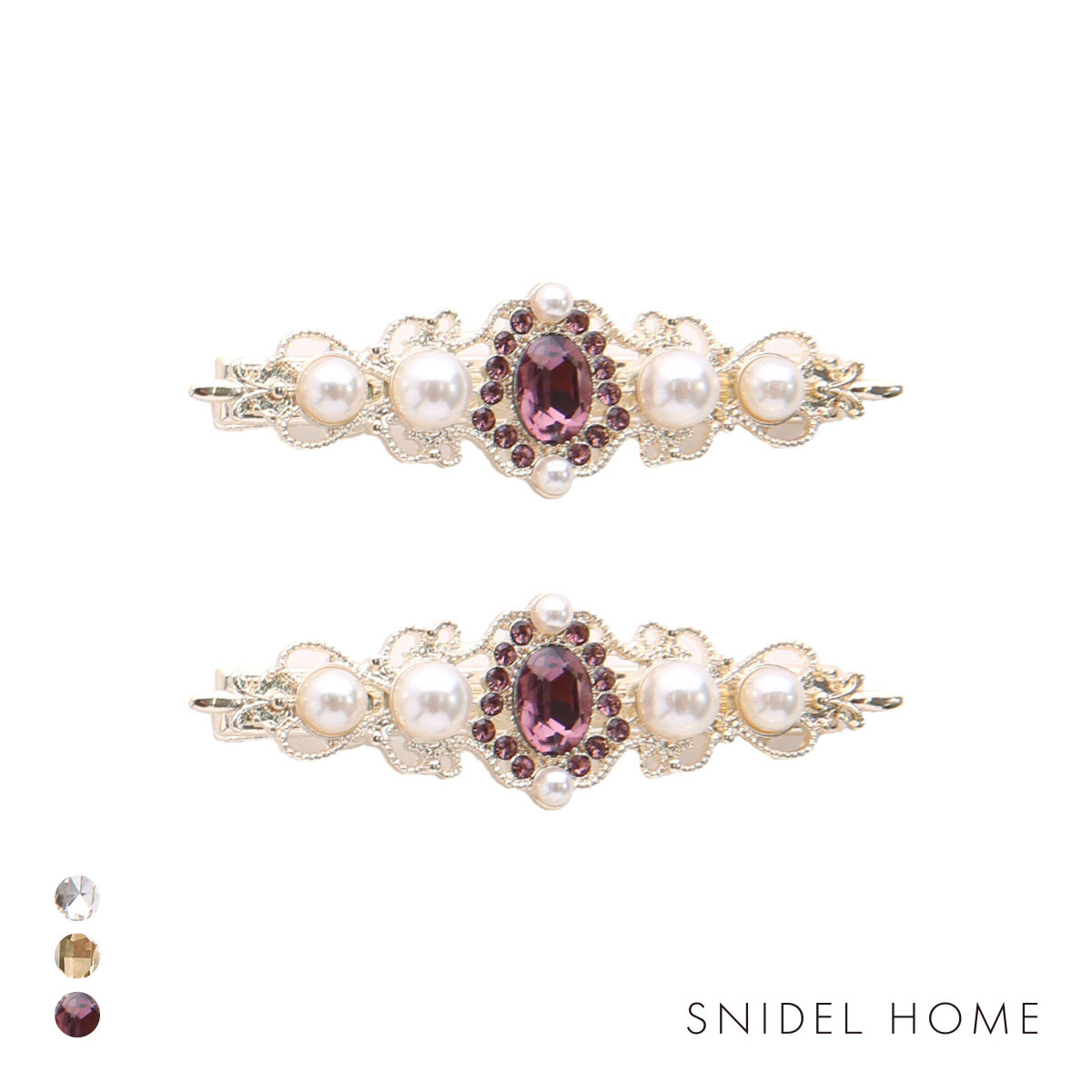 スナイデルホーム ビジューヘアピン SNIDEL HOME(PI-ピンク-Free)