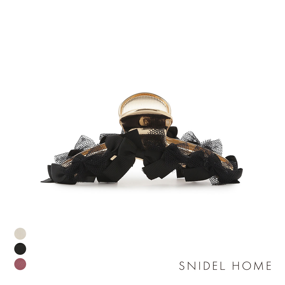 スナイデルホーム 5th Anniversary ボリュームリボンバンス SNIDEL HOME(BK-ブラック-Free)