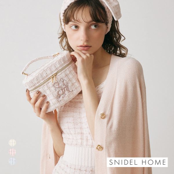 スナイデルホーム ラメニットバニティポーチ SNIDEL HOME