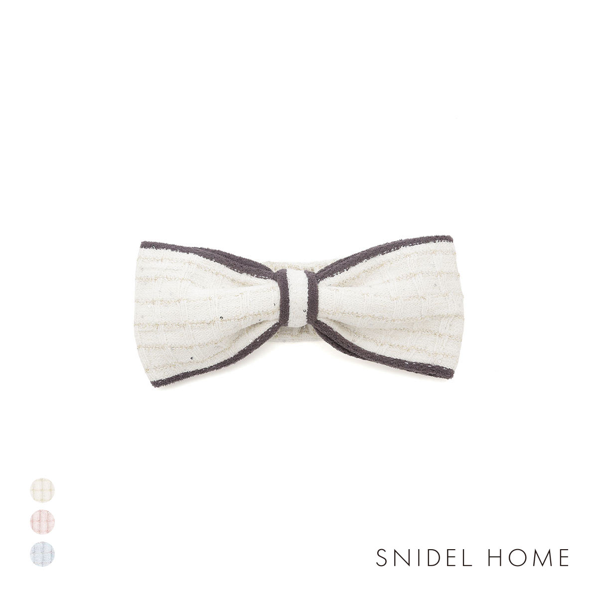 スナイデルホーム ラメニットリボンヘアターバン SNIDEL HOME(OW-オフホワイト-Free)