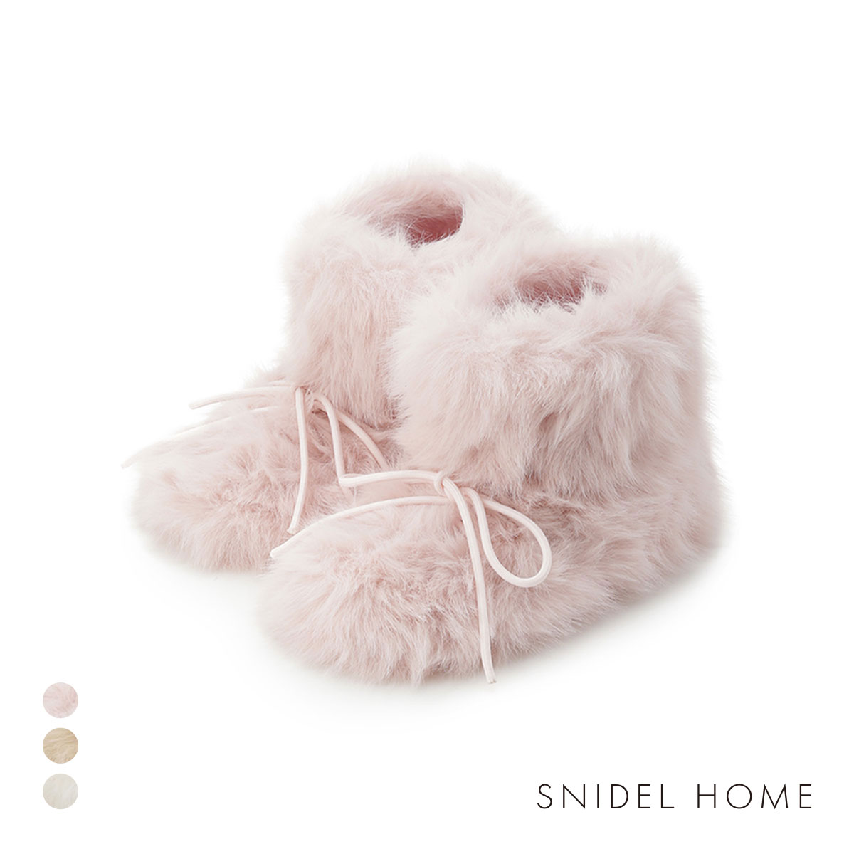 スナイデルホーム ファー ブーツスリッパ SNIDEL HOME(PI-ピンク-Free)