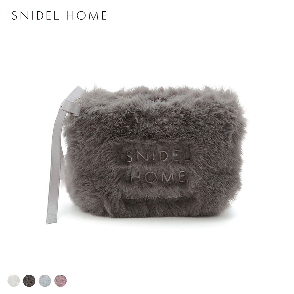 スナイデルホーム ファーポーチ SNIDEL HOME(CGY-チャコールグレー-Free)