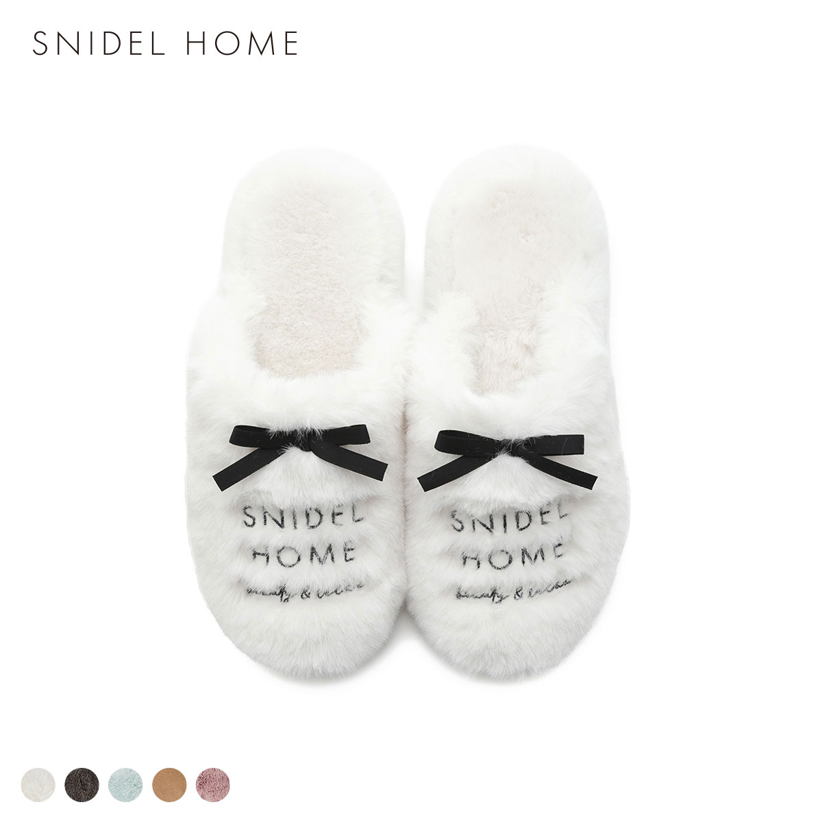 スナイデルホーム レディース ファースリッパ SNIDEL HOME(WH-ホワイト-Free)