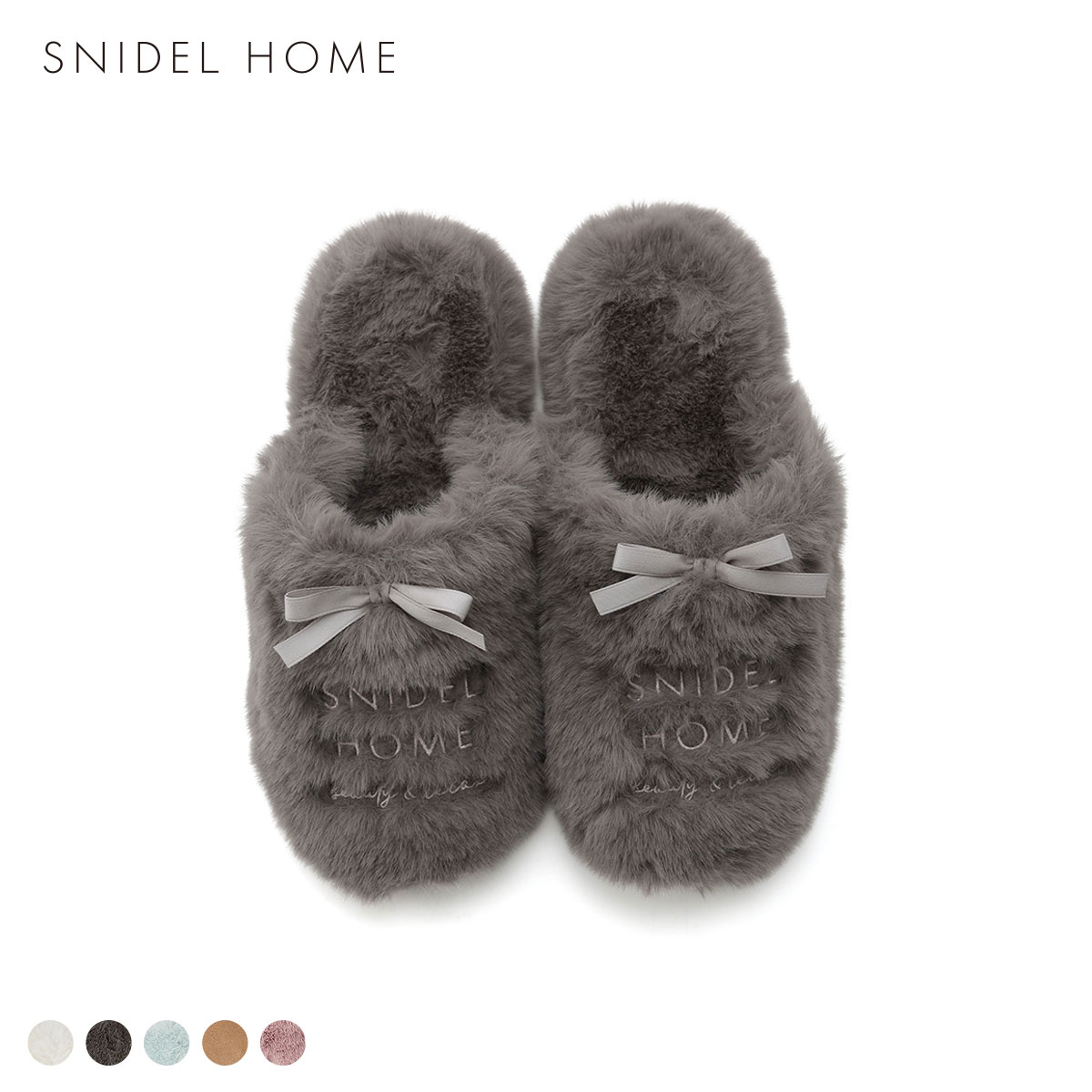スナイデルホーム レディース ファースリッパ SNIDEL HOME(CGY-チャコールグレー-Free)