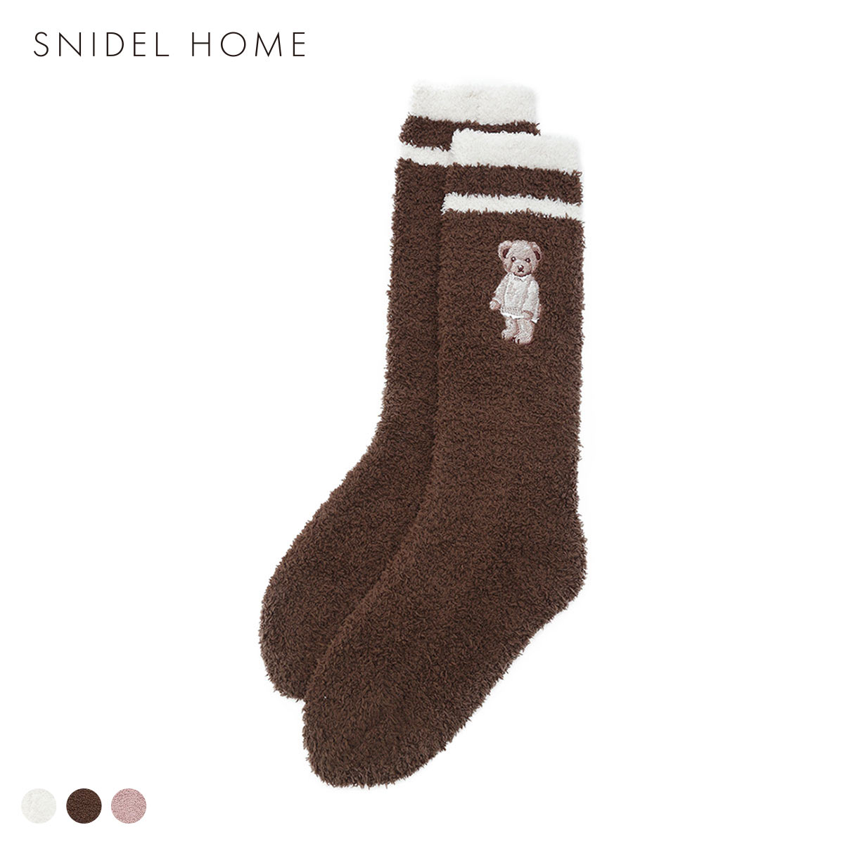 スナイデルホーム Bearニットソックス SNIDEL HOME(BR-ブラウン-Free)