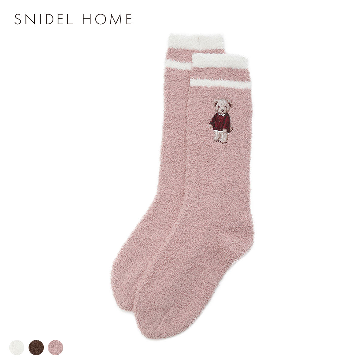 スナイデルホーム Bearニットソックス SNIDEL HOME(PI-ピンク-Free)