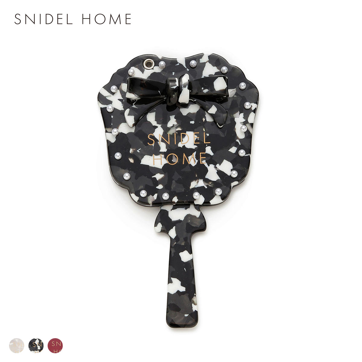 スナイデルホーム リボンスライドミラー SNIDEL HOME(BK-ブラック-Free)