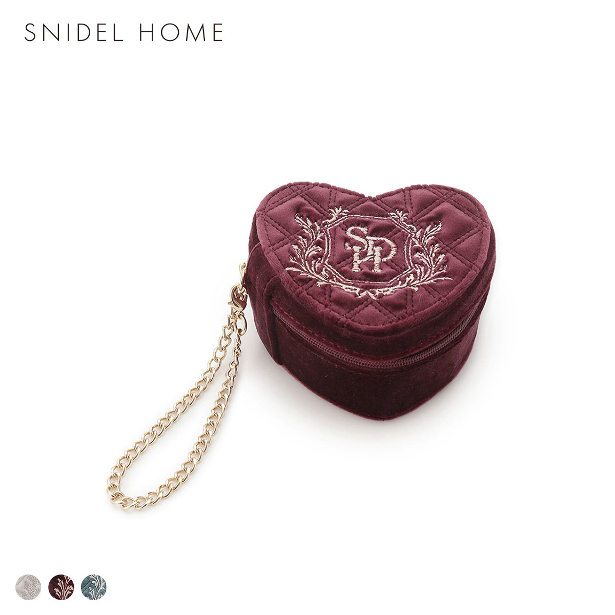 スナイデルホーム ベロアアクセサリーケース SNIDEL HOME(WI-ワイン-Free)
