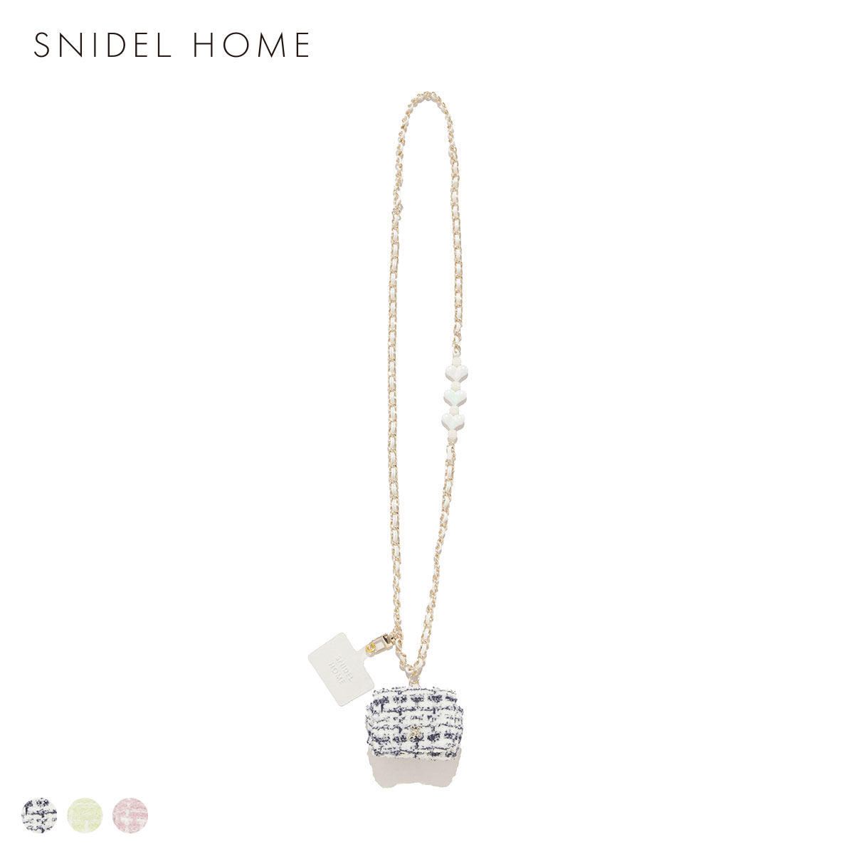 スナイデルホーム ツイードミニチャームストラップ SNIDEL HOME(IV-アイボリー-Free)