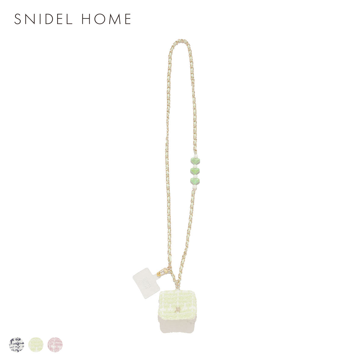 スナイデルホーム ツイードミニチャームストラップ SNIDEL HOME(LM-ライム-Free)