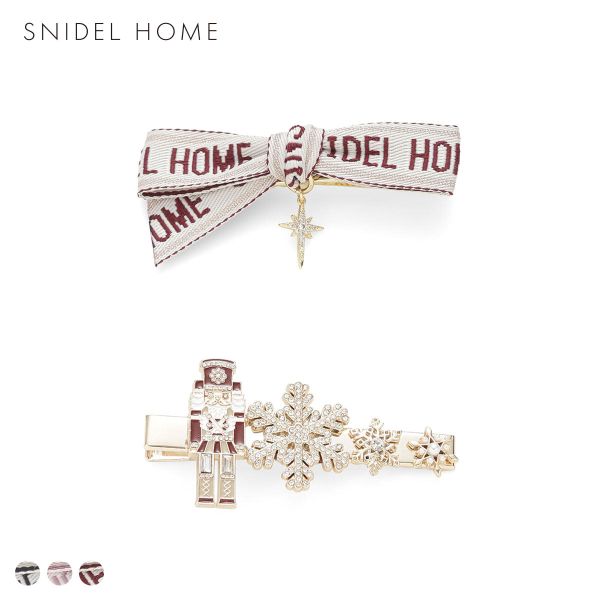 スナイデルホーム ロゴリボン＆デザインモチーフヘアピン SNIDEL HOME