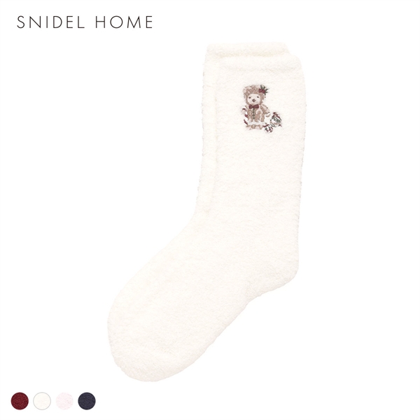 スナイデルホーム Steam Whip ホリデーベア刺繍ソックス パジャマ ルームウェア SNIDEL HOME HOLIDAY
