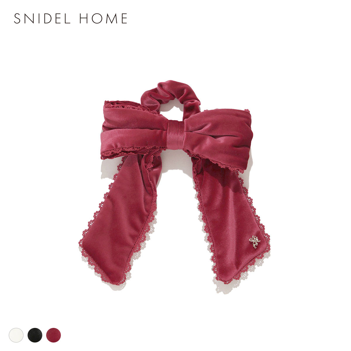 スナイデルホーム ベロアリボンシュシュ SNIDEL HOME(RE-レッド-Free)