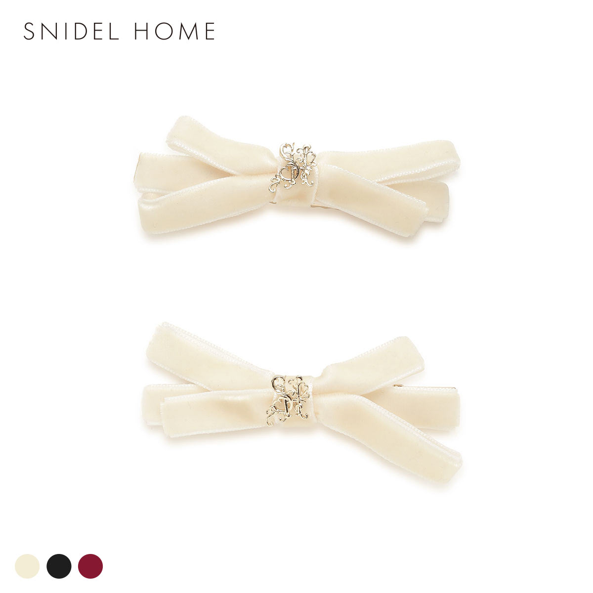 スナイデルホーム リボンヘアピン SNIDEL HOME(IV-アイボリー-Free)