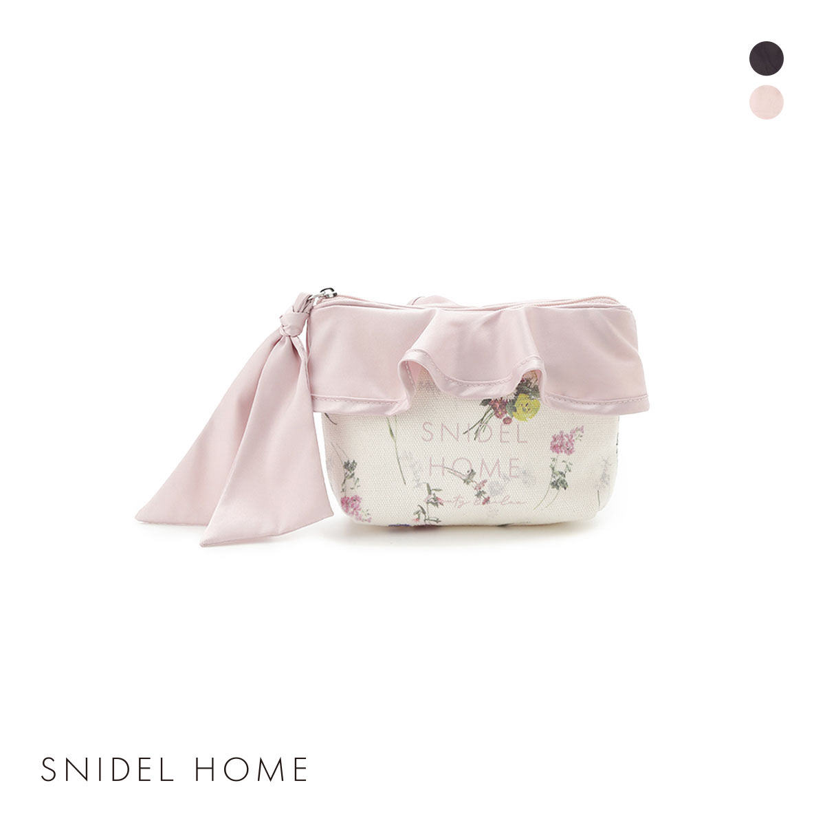 スナイデルホーム オーガニックキャンバスポーチ FLOWER SNIDEL HOME(PI-ピンク-Free)