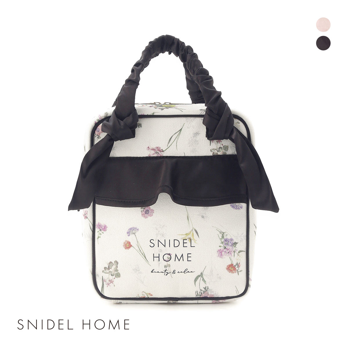 スナイデルホーム キャンバストラベルポーチ FLOWER  SNIDEL HOME(BK-ブラック-Free)