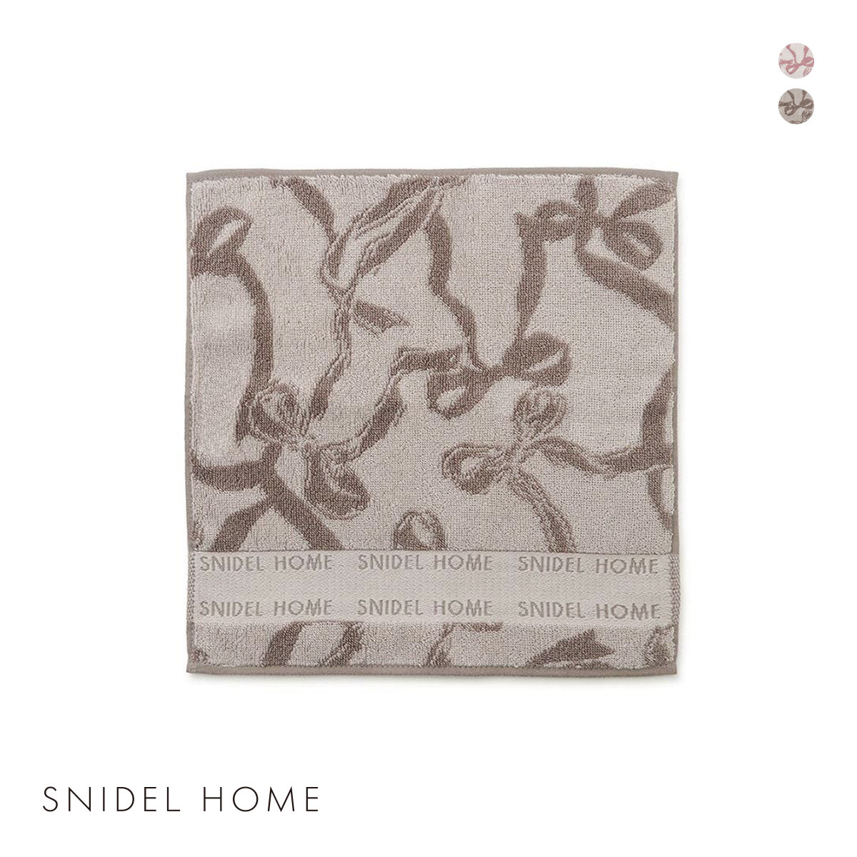 スナイデルホーム リボンジャカードハンドタオル SNIDEL HOME(MO-モカ-Free)