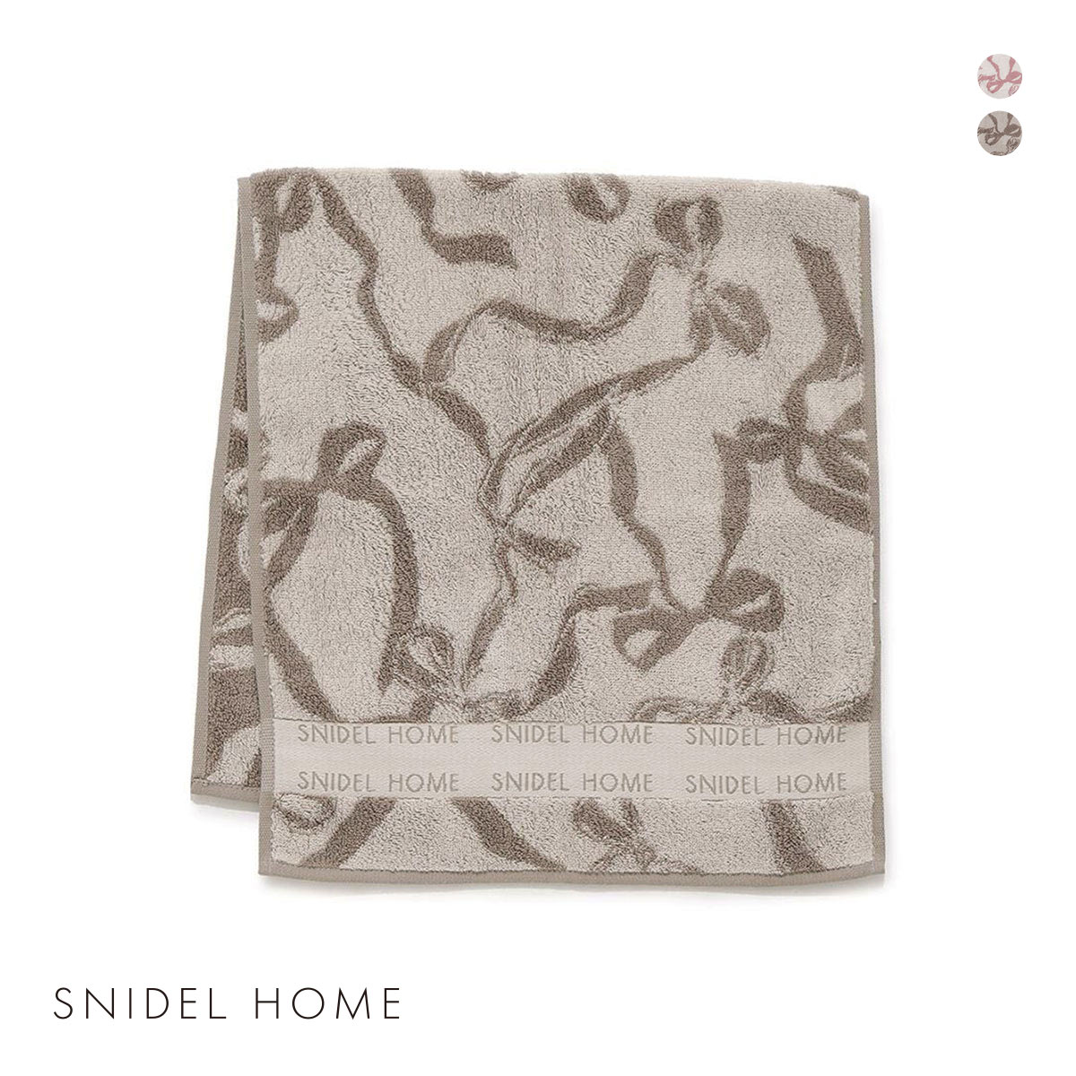 スナイデルホーム リボンジャカードフェイスタオル SNIDEL HOME(MO-モカ-Free)