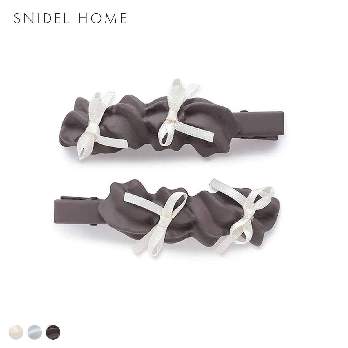 スナイデルホーム レディース ホイップリボンヘアピン SNIDEL HOME Valentine バレンタイン(BR-ブラウン-Free)