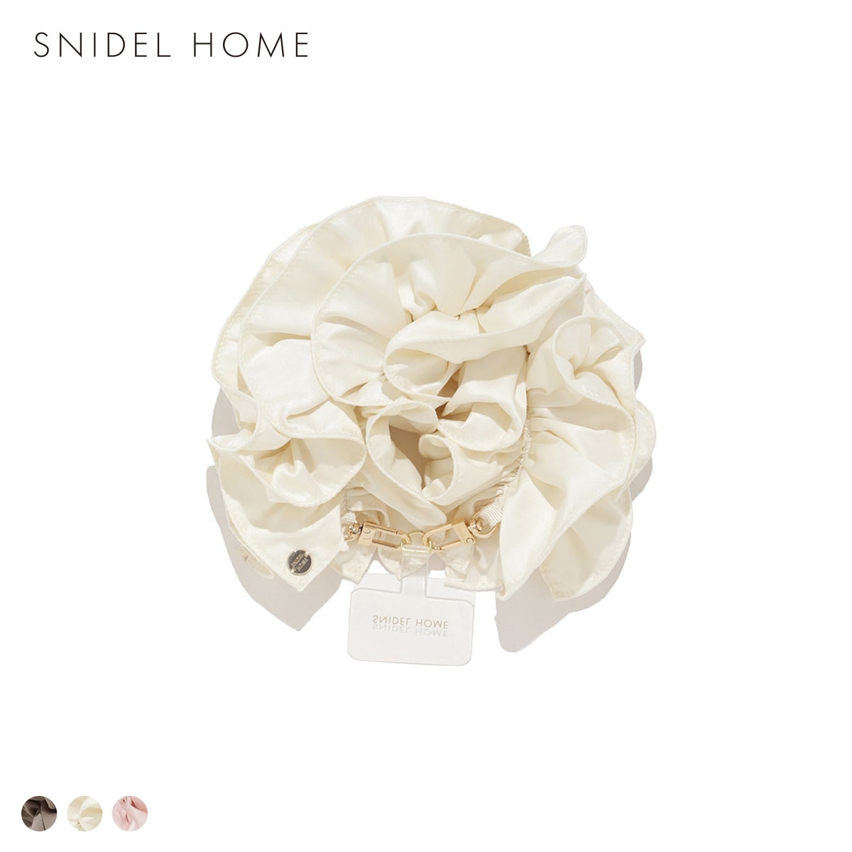 スナイデルホーム シュシュモチーフスマホチャーム SNIDEL HOME(IV-アイボリー-Free)