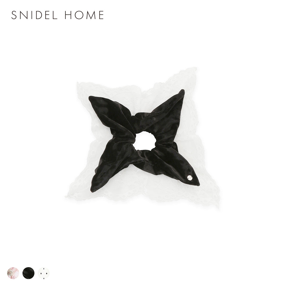 スナイデルホーム ベロアリボンシュシュ SNIDEL HOME(BK-ブラック-Free)