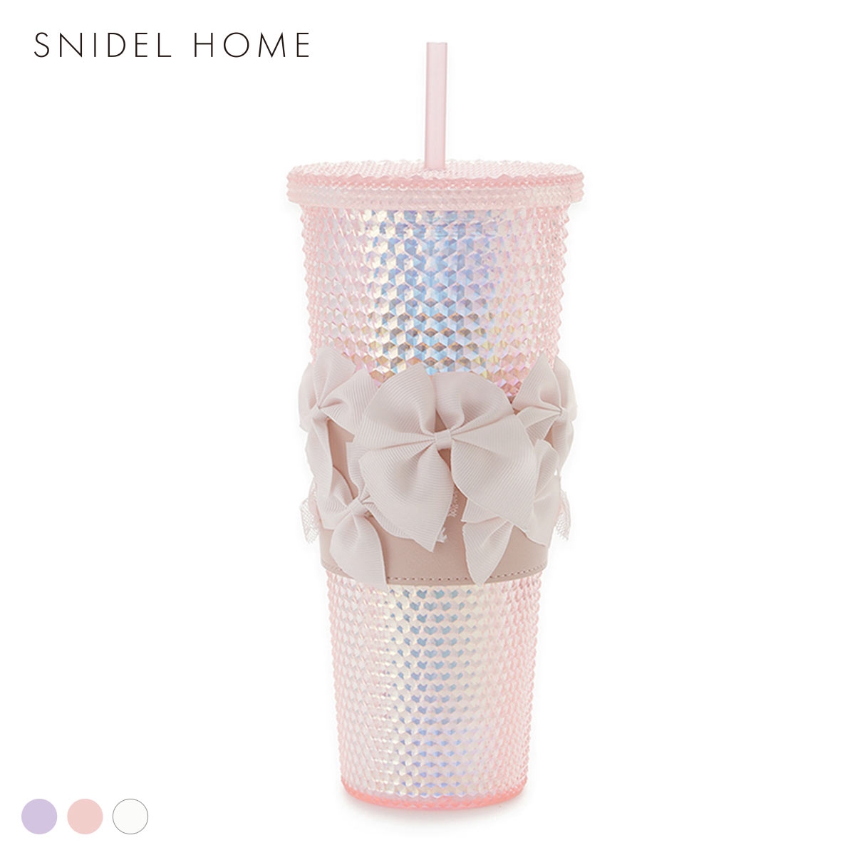 スナイデルホーム リボンスリーブタンブラー SNIDEL HOME(LPI-薄ピンク-Free)
