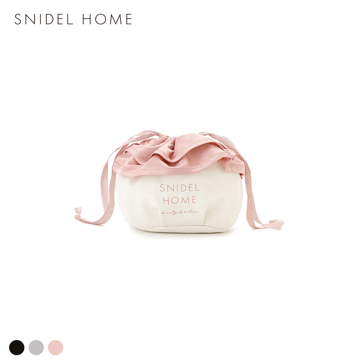 スナイデルホーム 保冷機能付き フリル巾着ポーチ SNIDEL HOME(LPI-薄ピンク-Free)