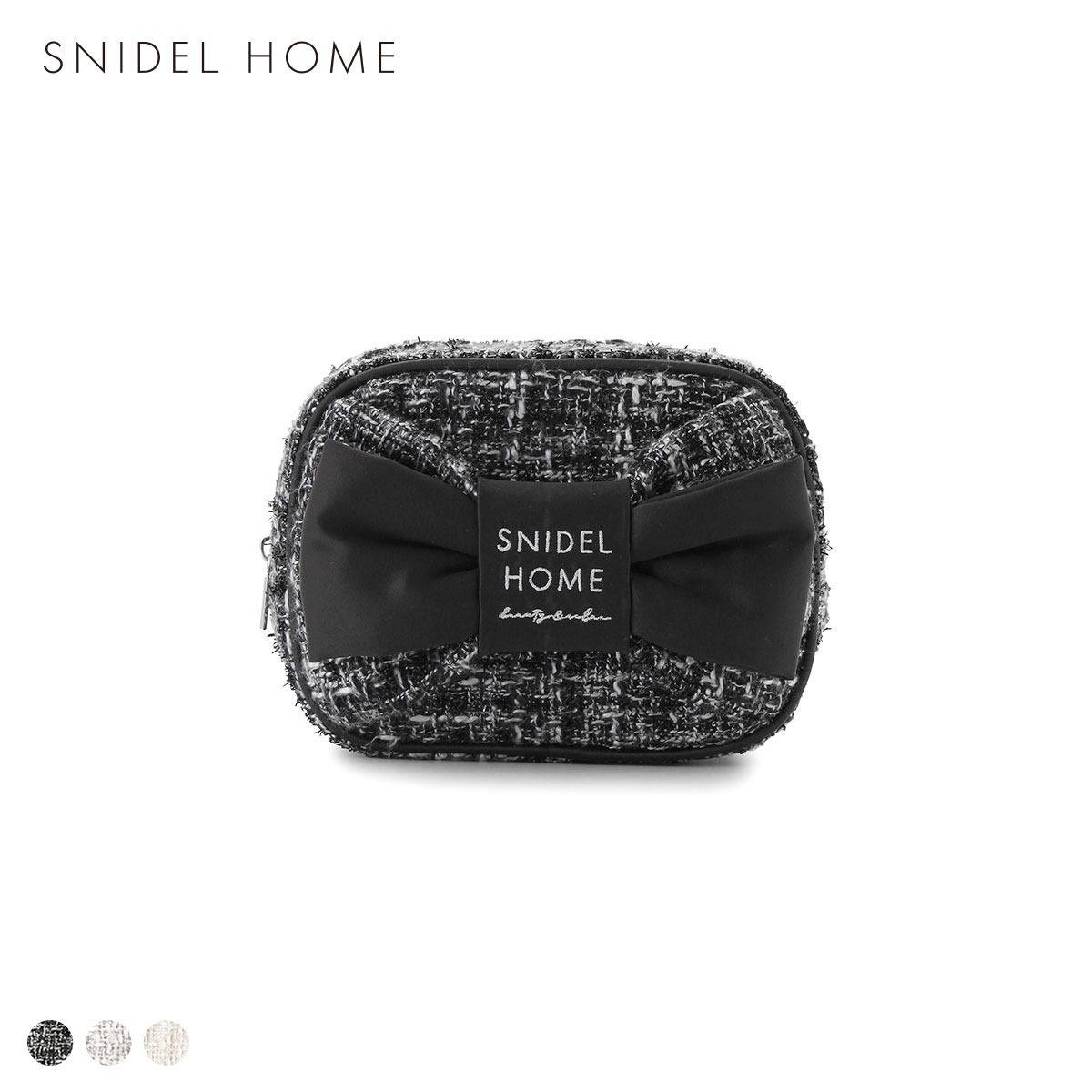 スナイデルホーム ツイードリボンポーチ SNIDEL HOME(BK-ブラック-Free)