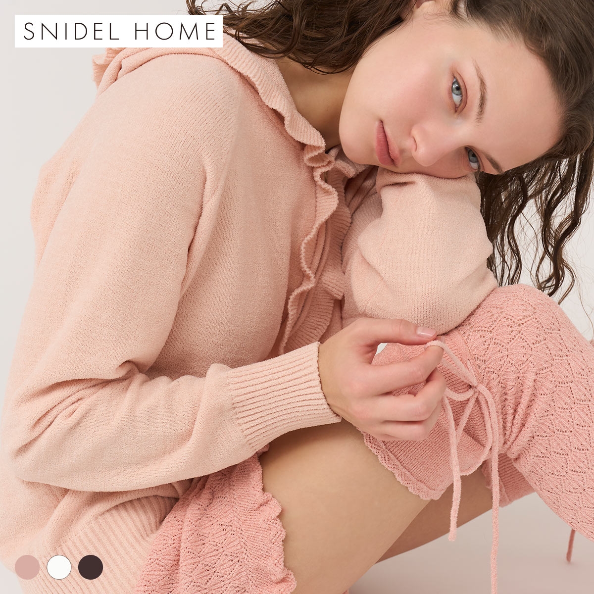スナイデルホーム クロシェレッグウォーマー ルームウェア パジャマ SNIDEL HOME(PE-ピーチ-Free)