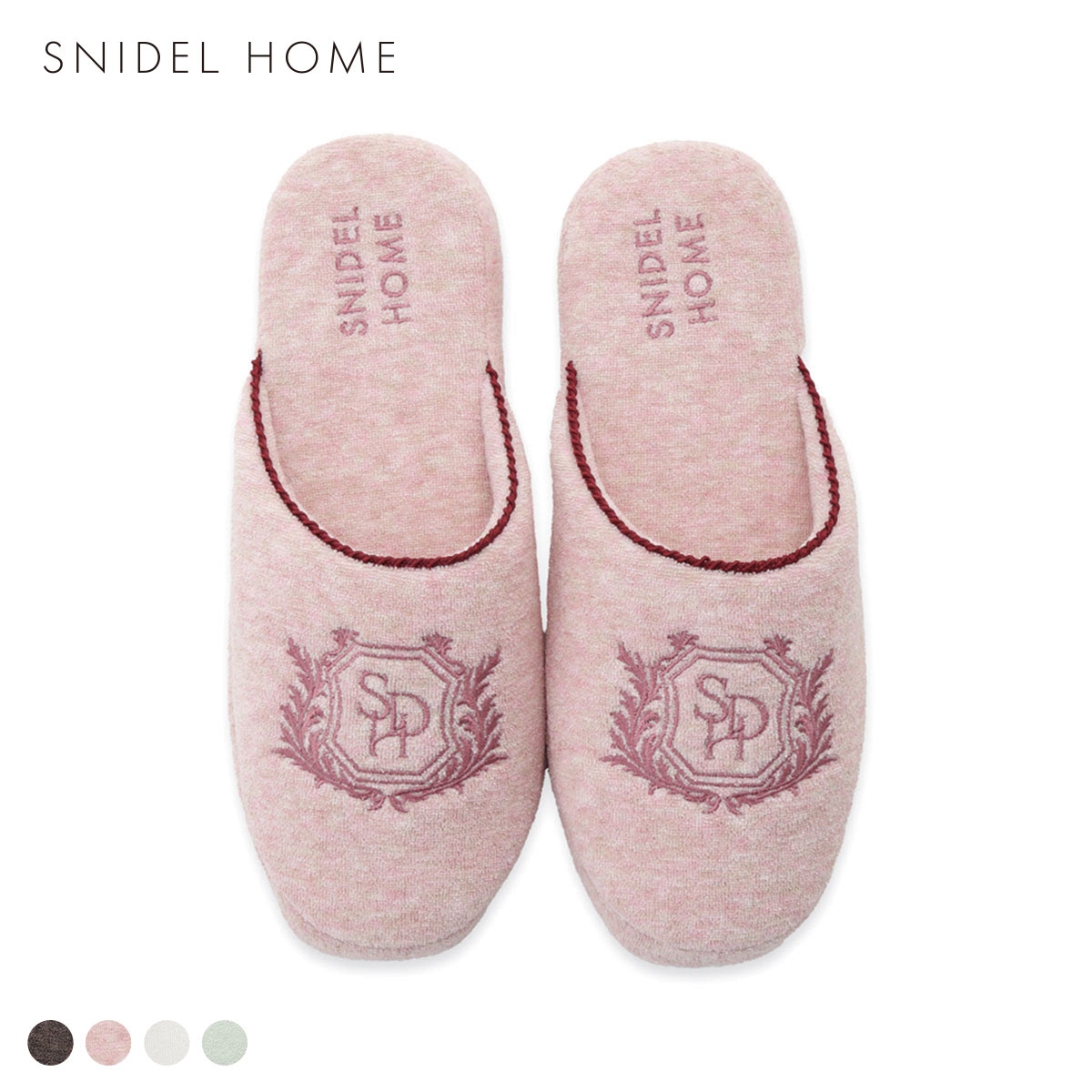 スナイデルホーム sorbet light エンブレムパイルルームシューズ SNIDEL HOME(PI-ピンク-Free)