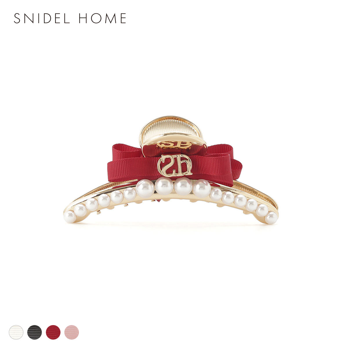 スナイデルホーム パールリボンバンス SNIDEL HOME(RE-レッド-Free)