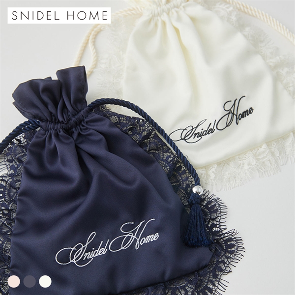 スナイデルホーム サテンレース巾着 SNIDEL HOME