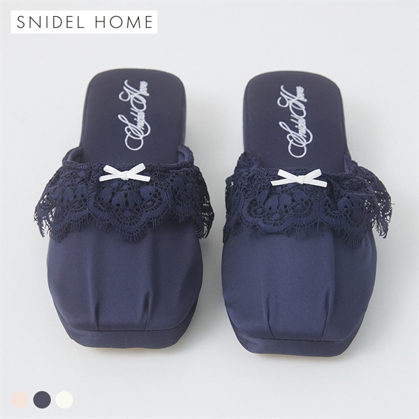 スナイデルホーム サテンレースルームシューズ SNIDEL HOME