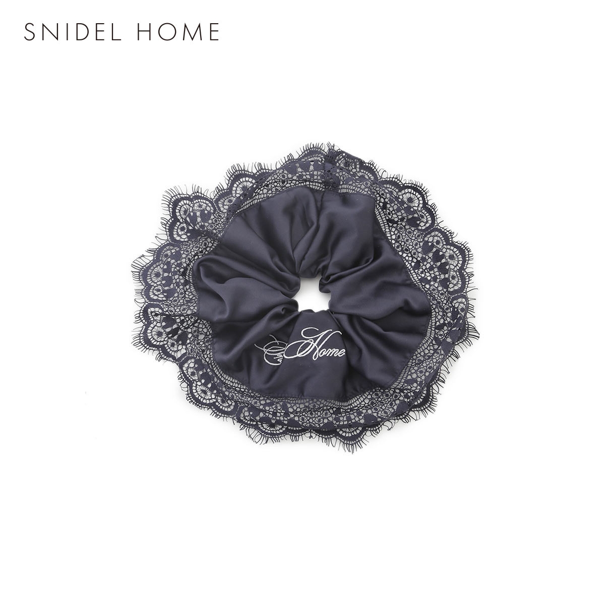 スナイデルホーム サテンレースシュシュ SNIDEL HOME(NV-ネイビー-Free)