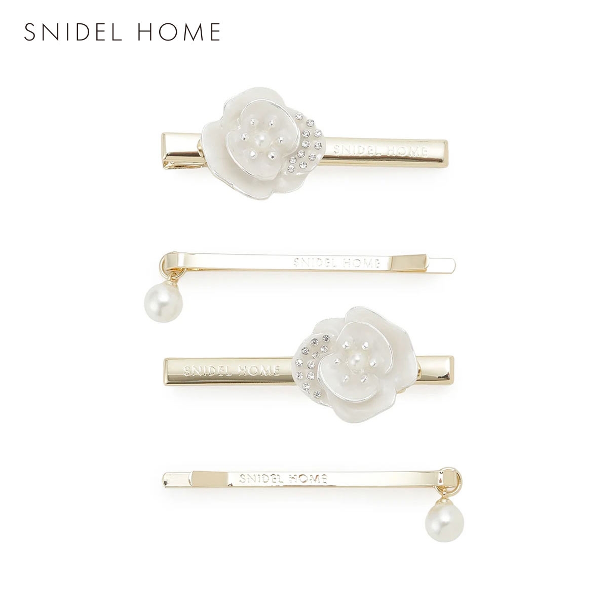 スナイデルホーム フラワーヘアピンセット SNIDEL HOME(IV-アイボリー-Free)