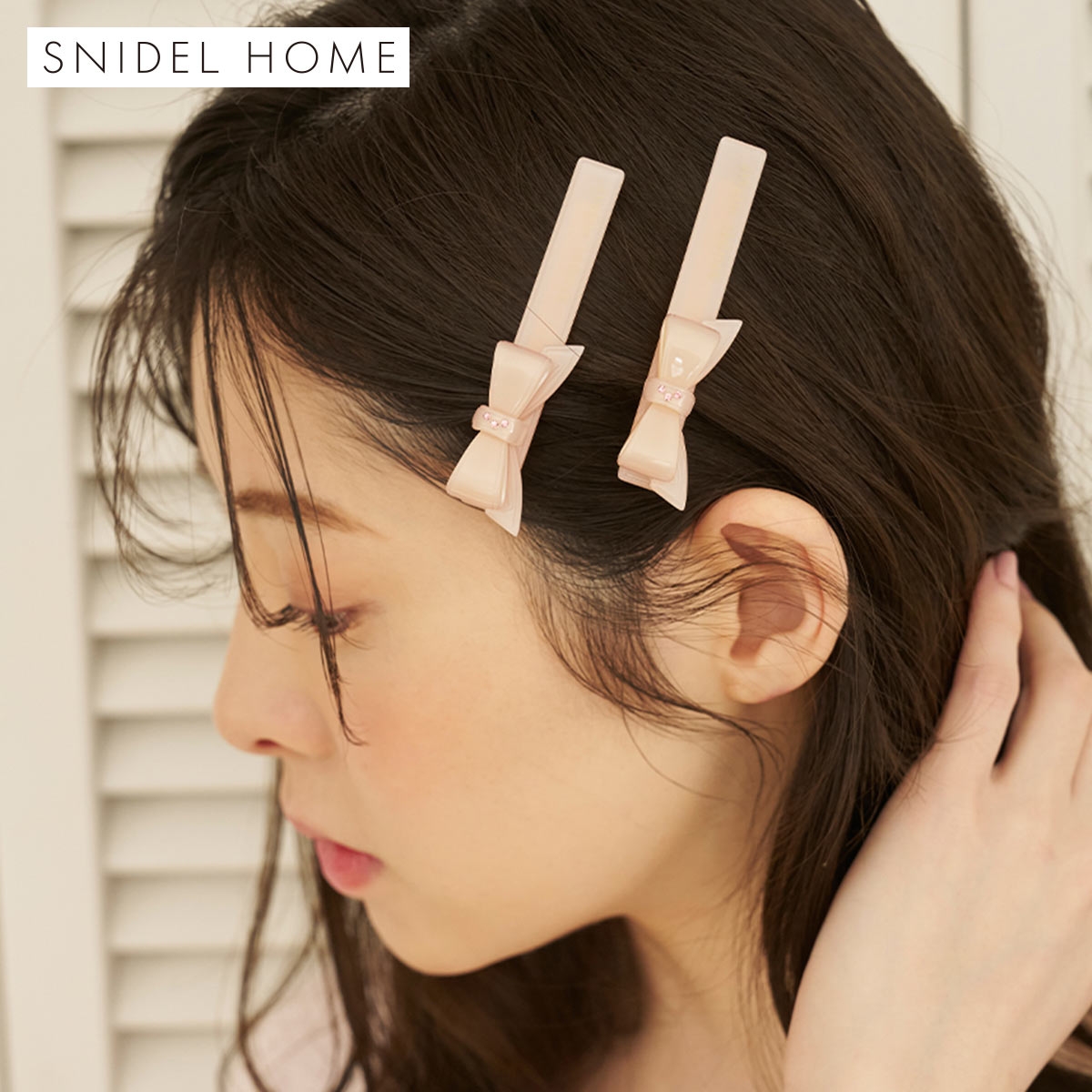 スナイデルホーム アセチリボンヘアピン SNIDEL HOME(PI-ピンク-Free)
