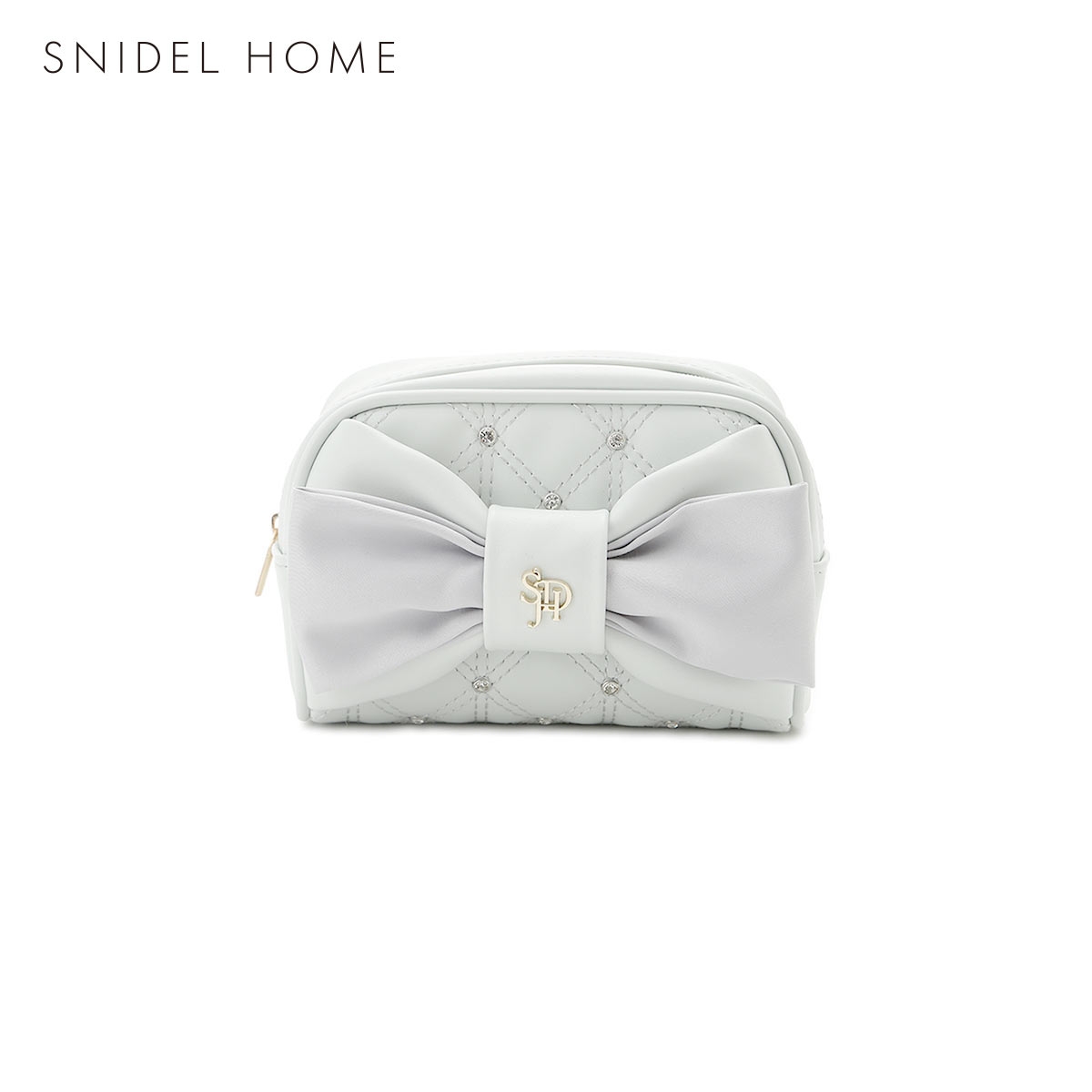スナイデルホーム リボンキルティングポーチ SNIDEL HOME(LBU-薄ブルー-Free)