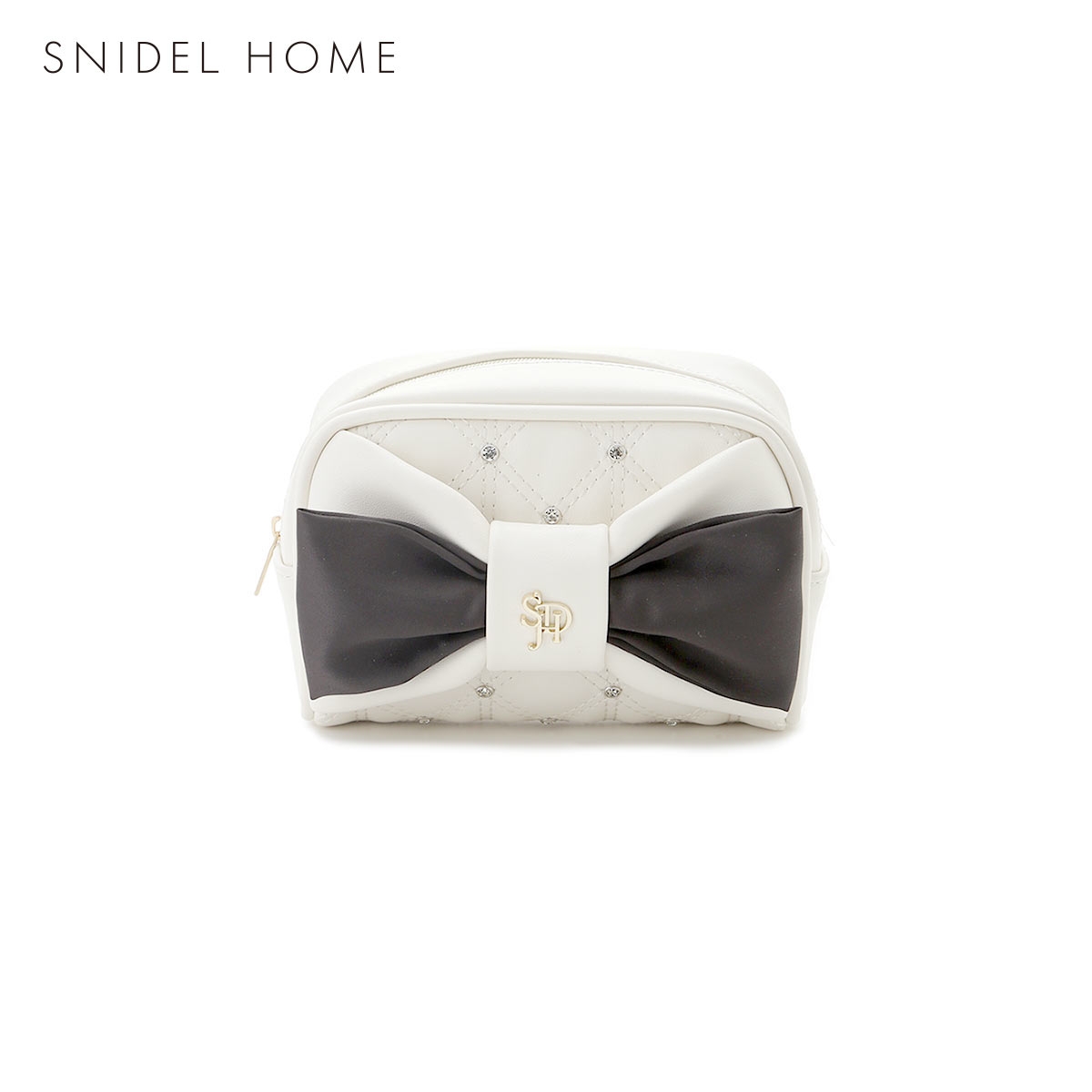 スナイデルホーム リボンキルティングポーチ SNIDEL HOME(IV-アイボリー-Free)