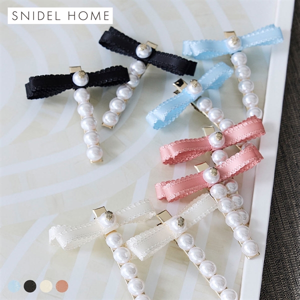 スナイデルホーム サテンリボンパールピン SNIDEL HOME