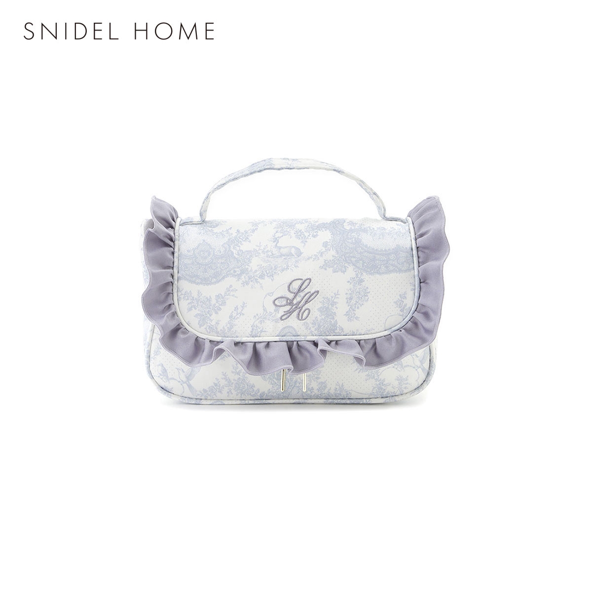 スナイデルホーム サテンフリルポーチ SNIDEL HOME(BU-ブルー-Free)