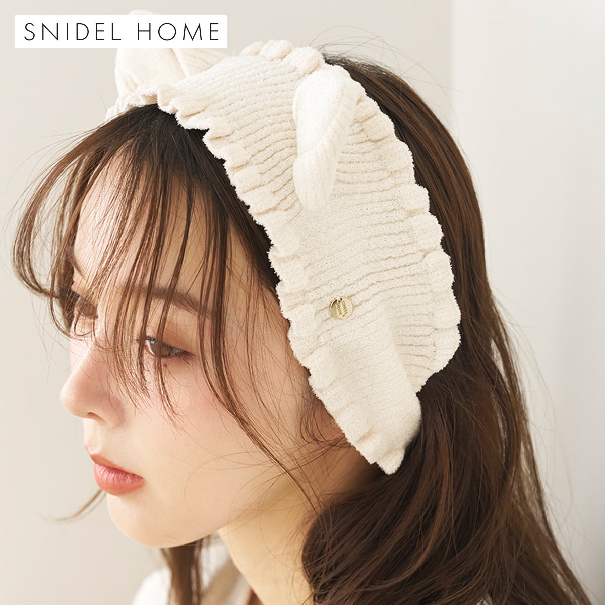 スナイデルホーム キャットニットヘアバンド SNIDEL HOME(IV-アイボリー-Free)