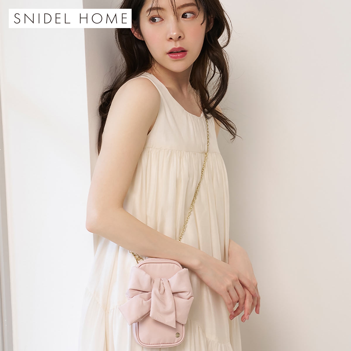 スナイデルホーム デザインリボンマルチポーチ SNIDEL HOME(PI-ピンク-Free)