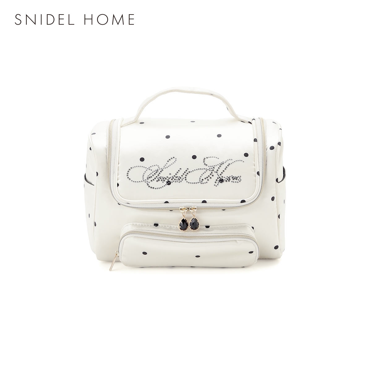 スナイデルホーム ビジューロゴトラベルポーチ SNIDEL HOME(IV-アイボリー-Free)