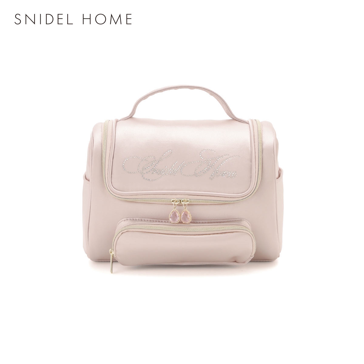 スナイデルホーム ビジューロゴトラベルポーチ SNIDEL HOME(PB-ピンクベージュ-Free)