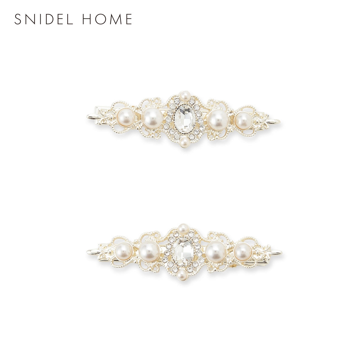 スナイデルホーム ビジューヘアクリップ SNIDEL HOME(SL-シルバー-Free)